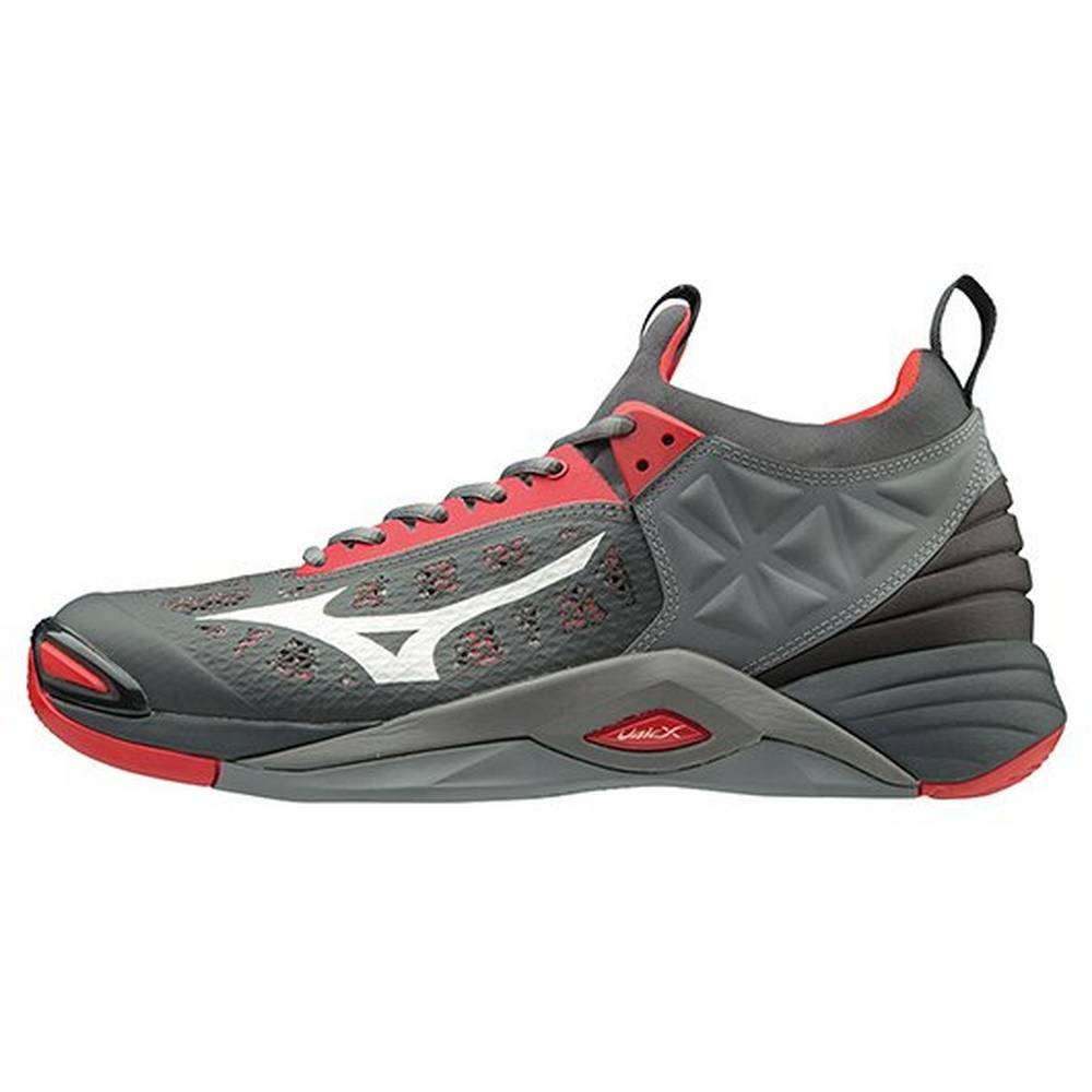 Zapatillas Voleibol Mizuno Wave Momentum Hombre Rojas/Gris Outlet OCAL-06819